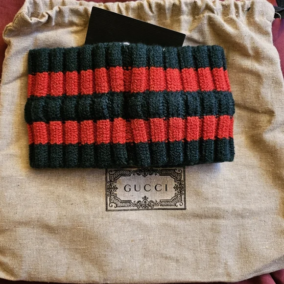 Gucci Red and Green Striped Hair Accessory